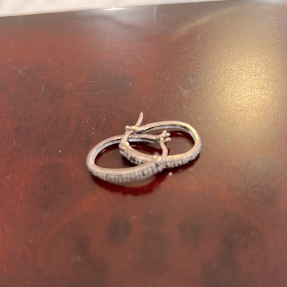 Sterling Silver Marque Hoops